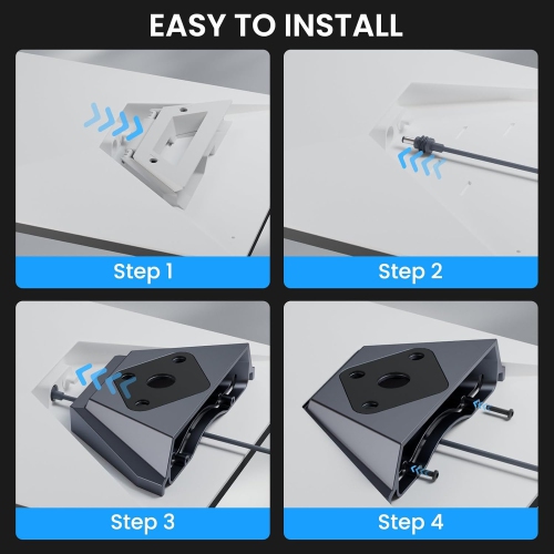 K Starlink Mini Mount, Aluminum Made, Multi-Surface Mount, Silver