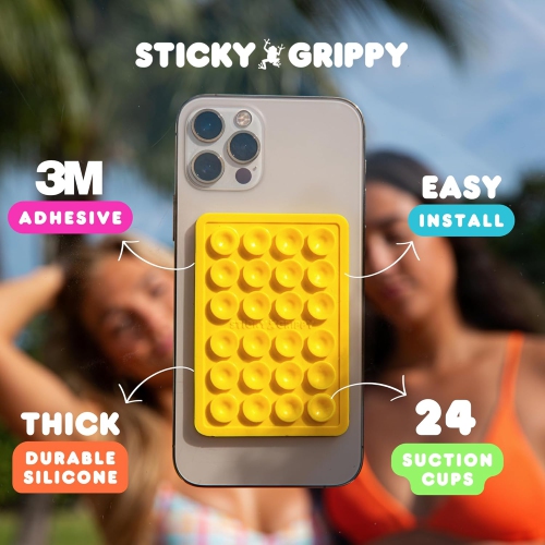 S Suction Phone Case Mount, Silicon Adhesive Phone Accessory for iPhone and Android, Hands-Free Fidget Toy Mirror Shower Phone Holder, Tiktok Videos