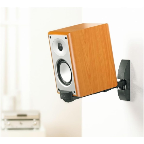 V VLB 200 Universal Speaker Wall Bracket, Swivels up to 90°, Tiltable up to 15°, Max. 44 lbs (20 kg), Black, 2 Brackets