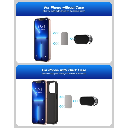 Magnetic Phone Holder Car[2 Pack] Car Phone Holder,Cell Phone Holder Car 360 Adjustable, Support Cellulaire Auto Dashboard car Mount Fits Samsung