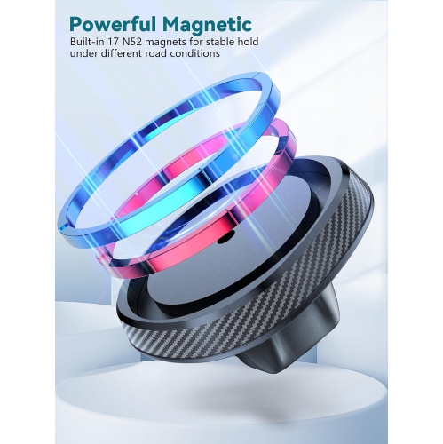 E Magnetic Cup Holder Phone Cradle for Magsafe, [Powerful Magnet] Flexible Tri-Pivot Cup Phone Holder for Car, Tesla, Truck, SUVs, Compatible with