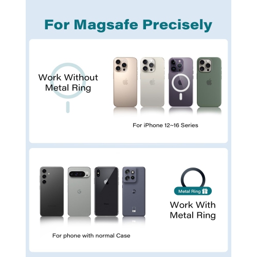 E Magnetic Cup Holder Phone Cradle for Magsafe, [Powerful Magnet] Flexible Tri-Pivot Cup Phone Holder for Car, Tesla, Truck, SUVs, Compatible with