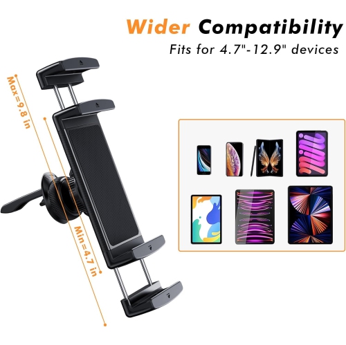 O for Z Fold 6 Car Mount, 360° Rotatable Car Vent Phone Tablet Mount, Phone Holders for Your Car for Samsung Galaxy Fold 6 5 4 3 2 Google Pixel 9 Pro