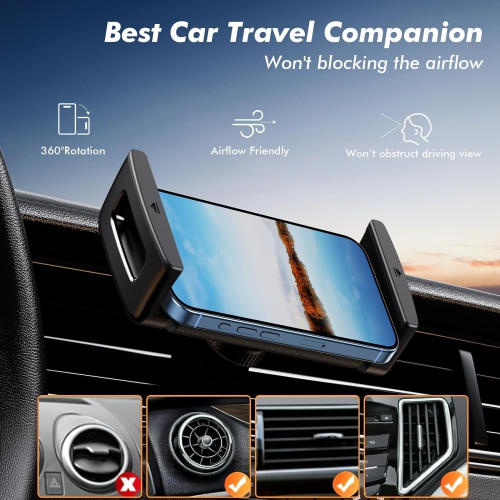 O for Z Fold 6 Car Mount, 360° Rotatable Car Vent Phone Tablet Mount, Phone Holders for Your Car for Samsung Galaxy Fold 6 5 4 3 2 Google Pixel 9 Pro