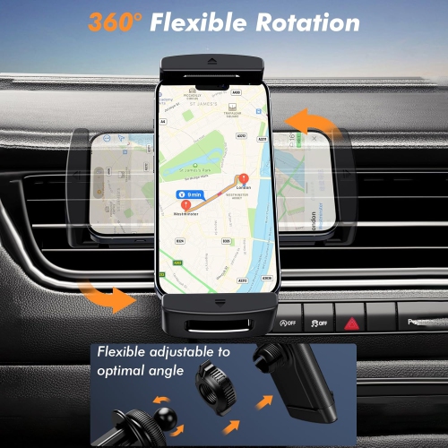 O for Z Fold 6 Car Mount, 360° Rotatable Car Vent Phone Tablet Mount, Phone Holders for Your Car for Samsung Galaxy Fold 6 5 4 3 2 Google Pixel 9 Pro