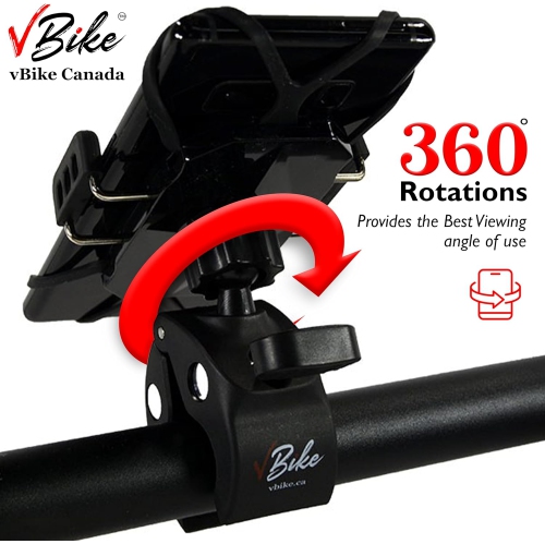 v Motorcycle Phone Mount, Phone Holder, Scooter, Golf Cart, Bicycle, Stroller, Harley, MTB, and ATV Handlebar, Anti Vibration Heavy-Duty 360° Mount