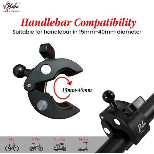 v Motorcycle Phone Mount, Phone Holder, Scooter, Golf Cart, Bicycle, Stroller, Harley, MTB, and ATV Handlebar, Anti Vibration Heavy-Duty 360° Mount