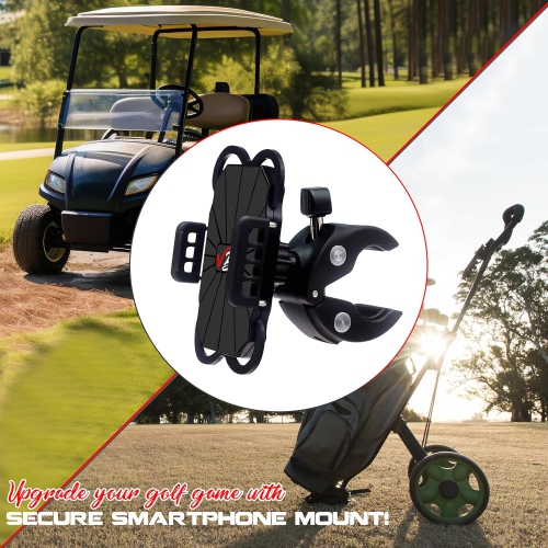 v Motorcycle Phone Mount, Phone Holder, Scooter, Golf Cart, Bicycle, Stroller, Harley, MTB, and ATV Handlebar, Anti Vibration Heavy-Duty 360° Mount