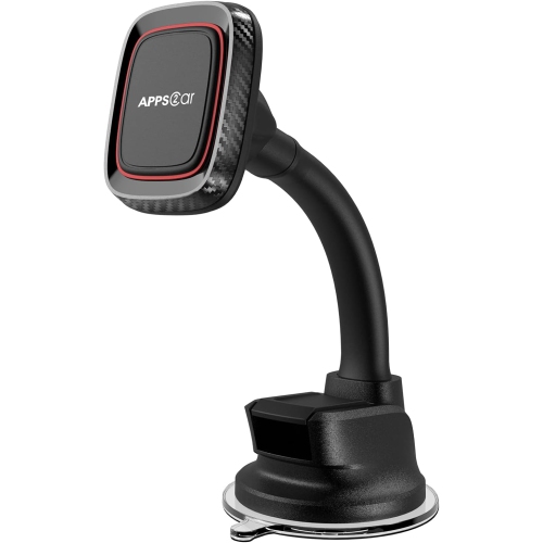 A Magnetic Phone Holder Car Dashboard Windshield Car Phone Holder Mount with Flexible Arm & Built-in Strong Magnets, Suction Cup Phone Holder for Car