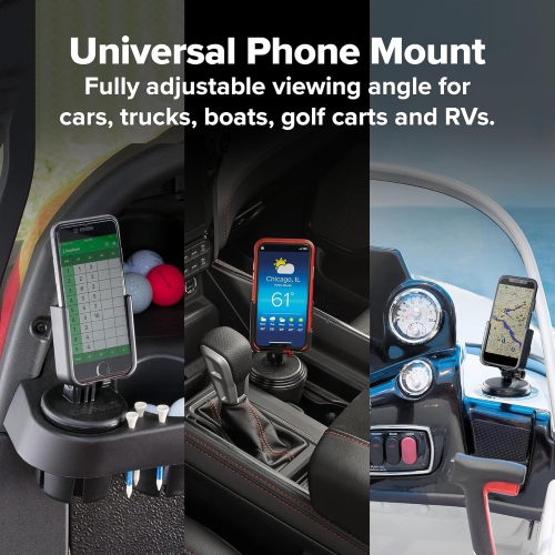 W CupFone, Universal Cup Holder Phone Mount for Cars – Adjustable & Secure Fit with Open Access for Charging – Compatible with iPhone, Android