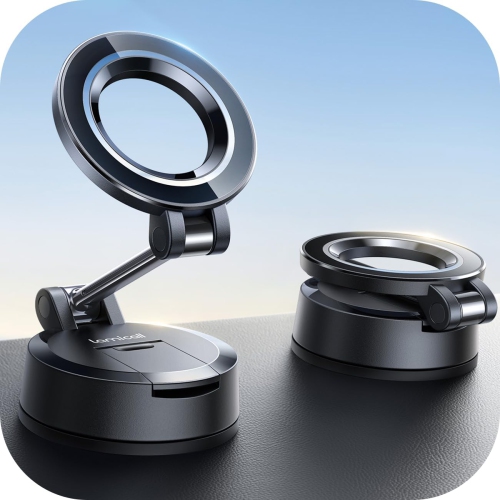 L for Magsafe Car Mount [70LBS Powerful Suction] Magnetic Phone Holder for Car, 360° Rotation Suction Cup Phone Mount Dashboard & Windshield for