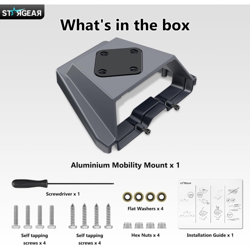 S Starlink Gen 3 Mount Mobility, Starlink Accessories Semi-Permanent for Starlink Mount Gen 3, Anti Theft Standard V3 Dish Flat Mounts for RV Vehicle