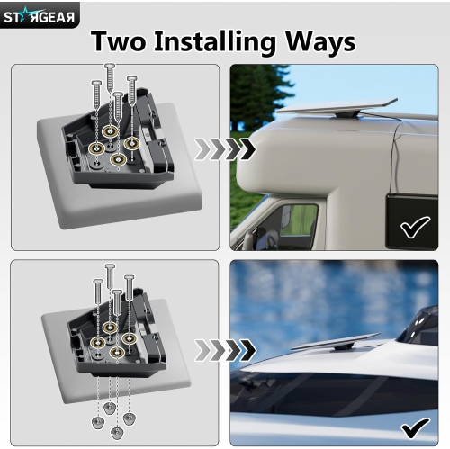 S Starlink Gen 3 Mount Mobility, Starlink Accessories Semi-Permanent for Starlink Mount Gen 3, Anti Theft Standard V3 Dish Flat Mounts for RV Vehicle