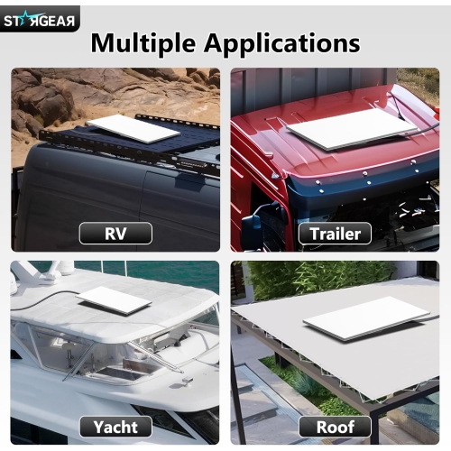 S Starlink Gen 3 Mount Mobility, Starlink Accessories Semi-Permanent for Starlink Mount Gen 3, Anti Theft Standard V3 Dish Flat Mounts for RV Vehicle