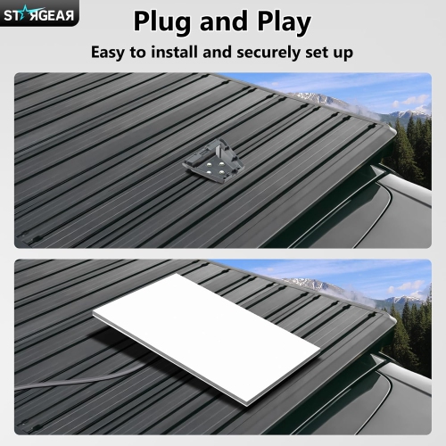 S Starlink Gen 3 Mount Mobility, Starlink Accessories Semi-Permanent for Starlink Mount Gen 3, Anti Theft Standard V3 Dish Flat Mounts for RV Vehicle