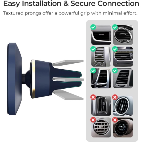 i Velox Magnetic Car Mount Air Vent Phone Holder - Compatible With MagSafe iPhones Including 12, 13, 14, Pro, Pro Max, Mini, and Plus Models