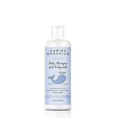 Carina Organics Unscented Baby Shampoo & Body Wash, 250 ml, White