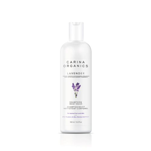 Carina Organics Lavender Shampoo & Body Wash, 360 ml, White