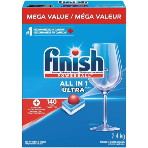 Finish, Powerball All in 1 Ultra Dishwasher Detergent with 140 tabs