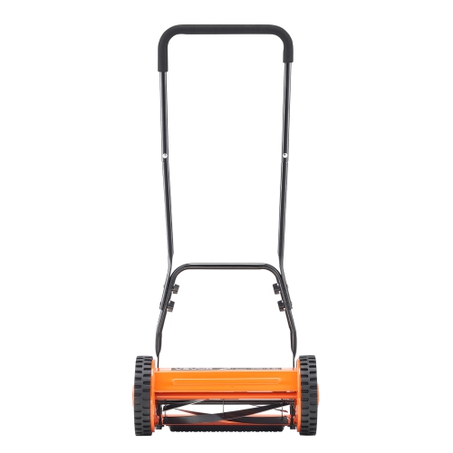 VEVOR 16 inch Push Reel Lawn Mower, 5 Blades Manual Push Mower No Motor, 0.6-1.75 in Adjustable Cutting Height, Walk-Behind Lawn Mowers with Grass