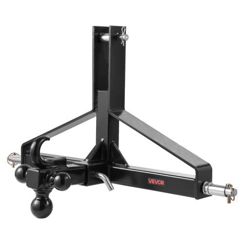 VEVOR 3 Point Trailer Hitch with 2 in Receiver, 3pt Quick Hitch Attachment, Heavy Duty Tractor Tow Drawbar Adapter, Compatible with Kubota, Mahindra,