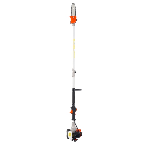VEVOR 25CC 2 Stroke Gas Pole Saw, Gas Powered Pole Saws with 8 in Cutting Bar, Cordless Tree Trimmer with 23 fl.oz Fuel Tank, 6.5 to 9 ft Extendable,