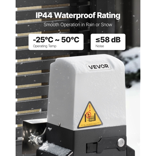 VEVOR 1200W Automatic Gate Opener, Electric Sliding Gate Opener for Doors up to 65.6ft 5732lbs, Chain Drive Rolling Door Motor with Infrared Sensor &