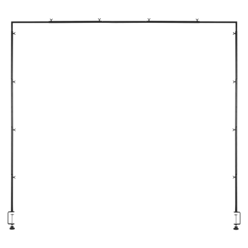 VEVOR Over The Table Rod Stand with Clamps, 13"-42" Tall & 28"-98" Length Adjustable, Metal Table Arch Stand, Tabletop Balloon Arch Frame for Wedding