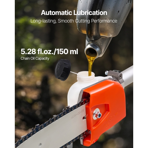 VEVOR 33CC 2 Stroke Gas Pole Saw,Gas Powered Pole Saws with 8 in Cutting Bar, Cordless Tree Trimmer with 30 fl.oz Fuel Tank, 6.7 to 11.6 ft