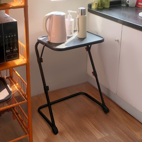 Table d'appoint portative pliable noire de Homy Casa pour la cuisine