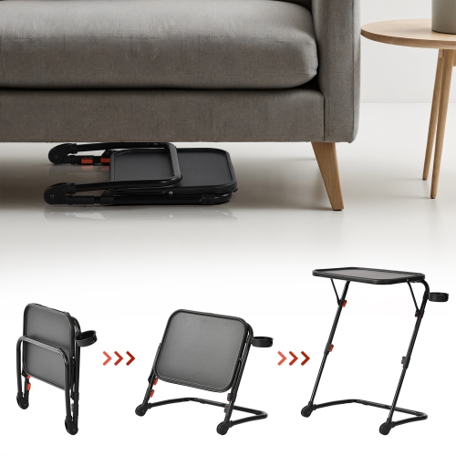 Table d'appoint portative pliable noire de Homy Casa pour la cuisine