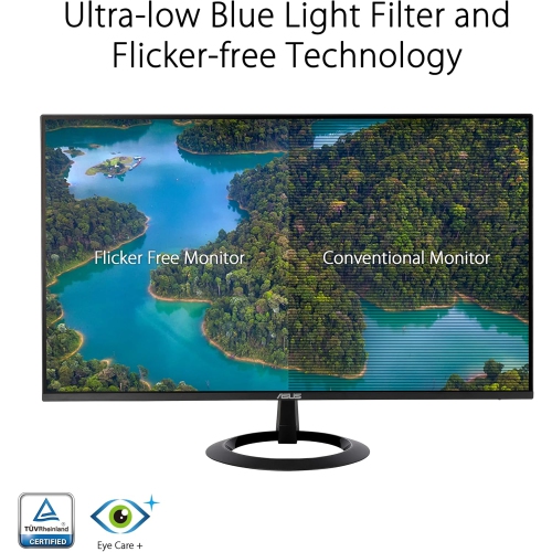 Refurbished - ASUS VZ24EHF 23.8" Full HD IPS Monitor – 100Hz, 1ms MPRT, Adaptive-Sync, Eye Care Technology, Frameless Design, HDMI