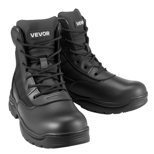 VEVOR 6 inch Men's Military Tactical Boots,Combat Hiking Work Boots, Lightweight & Breathable & Sturdy Mens Motorcycle Interceptor Trooper Boot, for