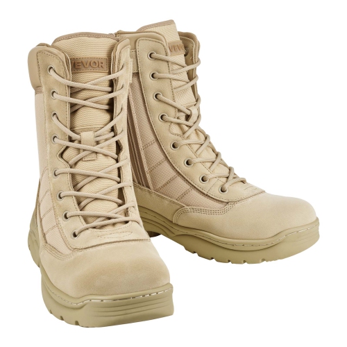 Bottes tactiques militaires VEVOR 8 po pour hommes, bottes de travail de randonnée de combat, bottes de soldat d'intercepteur de moto légères et