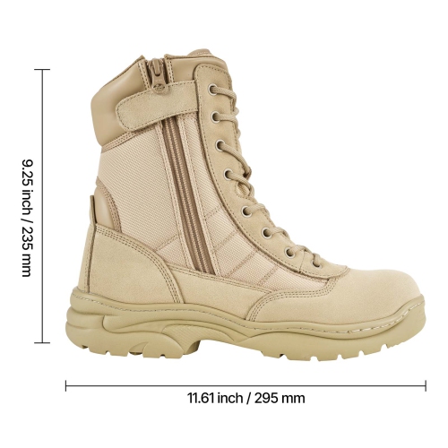 Bottes tactiques militaires VEVOR 8&nbsp;po pour hommes, bottes de travail de randonnée de combat, bottes de soldat d'intercepteur de moto légères et