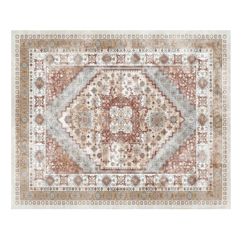 VEVOR  8 X 10 Ft Area Rug, Large Washable Rug, Non-Slip And Tear-Resistant Soft Carpet, Pet & Child Friendly Vintage Area Rugs, Indoor Mat For
