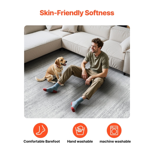 VEVOR 10 x 14 ft Area Rug, Large Washable Rug, Non-Slip and Tear-Resistant Soft Carpet, Pet & Child Friendly Modern Area Rugs, Indoor Mat for