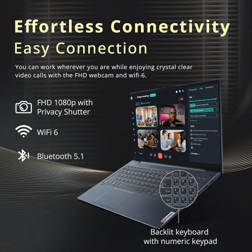 Lenovo IdeaPad 5 15.6 FHD Laptop, AMD Ryzen 7 5825U, 1.5TB Storage(512GB SSD + 1TB Docking Station Set),8GB DDR4 RAM, AMD Radeon Graphics, Backlit