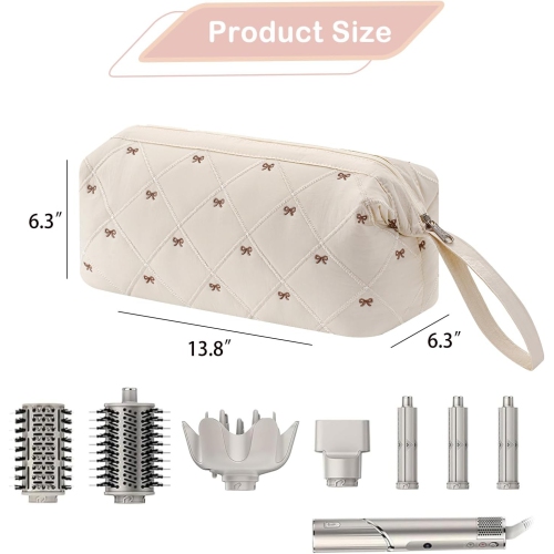 Grand sac de voyage avec motif de boucle, sac étanche pour accessoires de coiffure pour sèche-cheveux Shark Dyson, fer à friser, outils pour cheveux