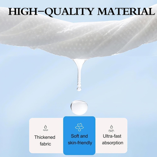 10PCS Cotton Tummy Liners for Sweat Rash Under Belly,70x11cm Absorbent Pads for Men & Women,Soft Under Belly Sweat Liners