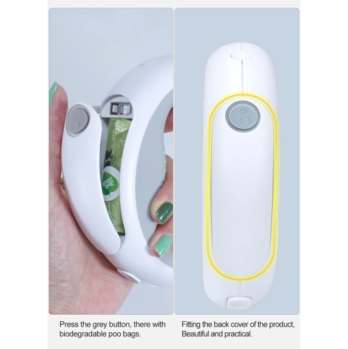 Multifunctional Automatic Retractable Dog Leash - 3M, LED Light, Poop Bag Holder, Non-Slip Handle, USB Rechargeable, 360° Tangle-Free Design,