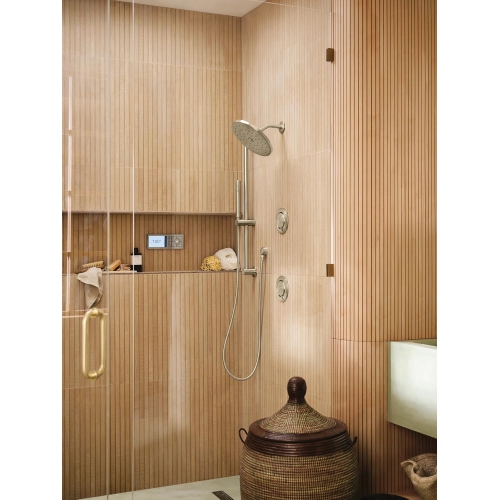 Moen 3887EPBN Modern Eco-Performance Handshower Handheld Shower with 30-Inch Slide Bar and 69-Inch Metal Hose, Brushed Nickel