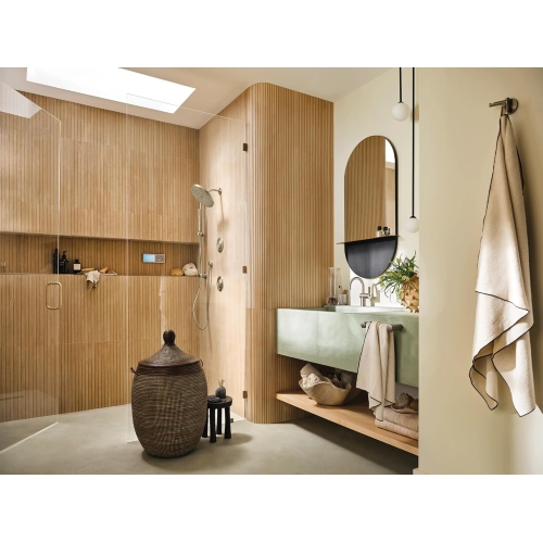 Moen 3887EPBN Modern Eco-Performance Handshower Handheld Shower with 30-Inch Slide Bar and 69-Inch Metal Hose, Brushed Nickel