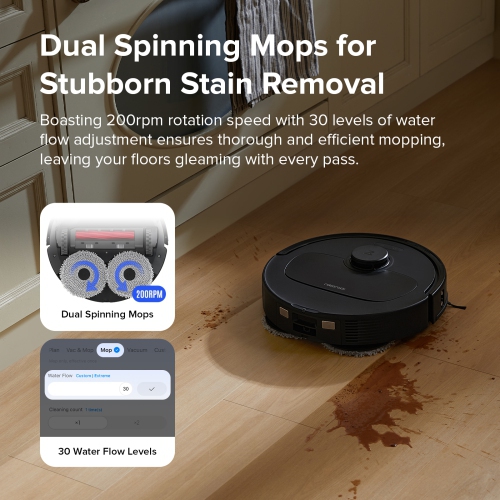 Refurbished - Roborock Qrevo S Robot Vacuum and Mop, Self-Drying, Auto Mop Washing, 7000Pa Suction, Self-Emptying & Refilling, Smart Obstacle