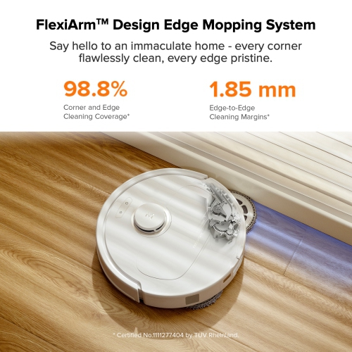 Refurbished - Roborock Qrevo Pro Robot Vacuum and Mop with FlexiArm Design Edge Mopping, Dynamic Hot Water Mop Washing and Auto Mop Drying,