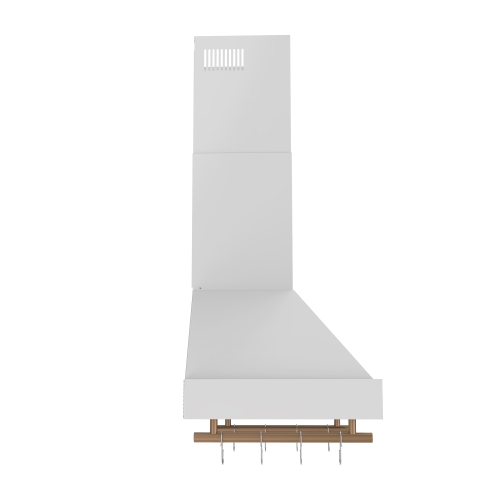Forno Venezia 36 Inch Wall-Mounted Range Hood in White with Touch Controls and Baffle Filters