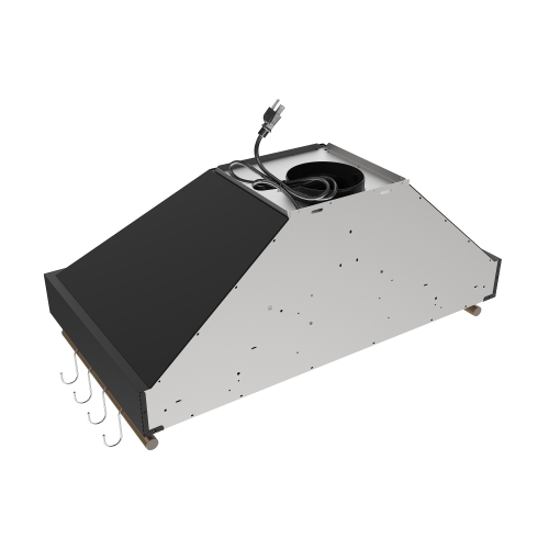 Forno Venezia 36 Inch Wall-Mounted Range Hood in Black with Touch Controls and Baffle Filters