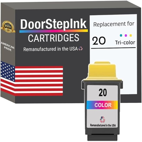 DoorStepInk réusiné dans la cartouche d'encre USA pour la couleur Lexmark n° 20