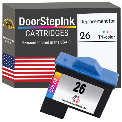 DoorStepInk réusiné dans la cartouche d'encre USA pour la couleur Lexmark n° 26