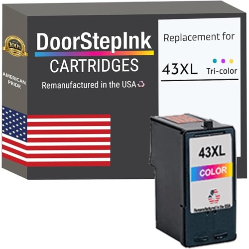 DoorStepInk réusiné dans la cartouche d'encre USA pour la couleur Lexmark #43XL